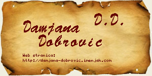 Damjana Dobrović vizit kartica